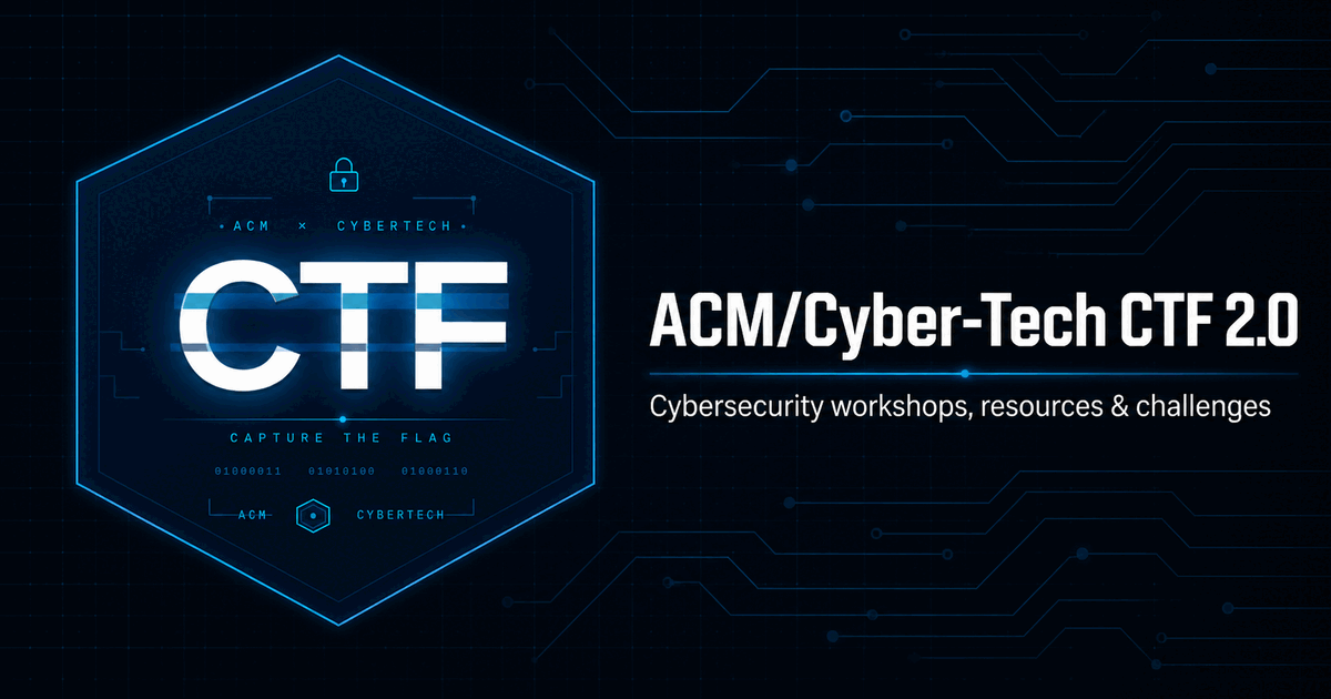 ACM/CyberTech CTF 2.0 event banner