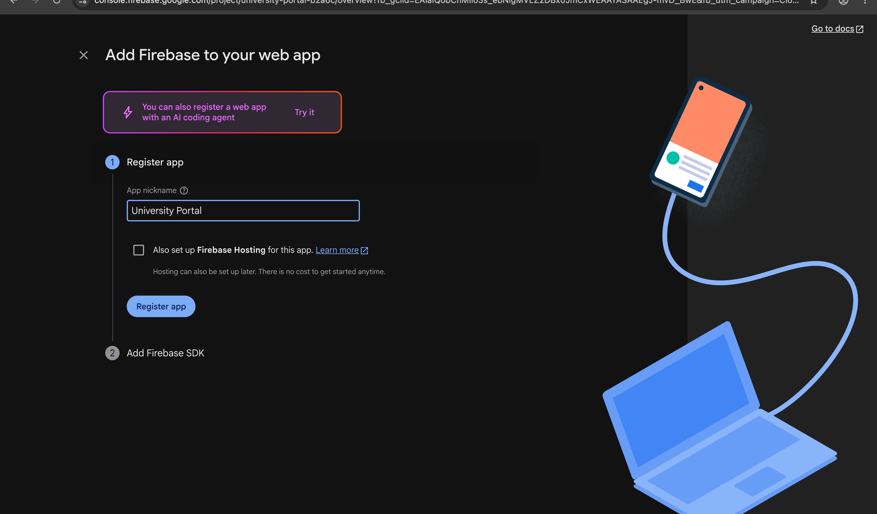 Firebase Analytics dashboard